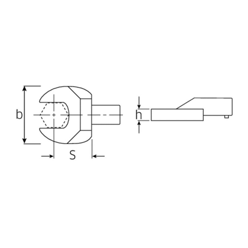 Stahlwille 58211036 Spanner 731/100 Open ended insert tool 36 mm