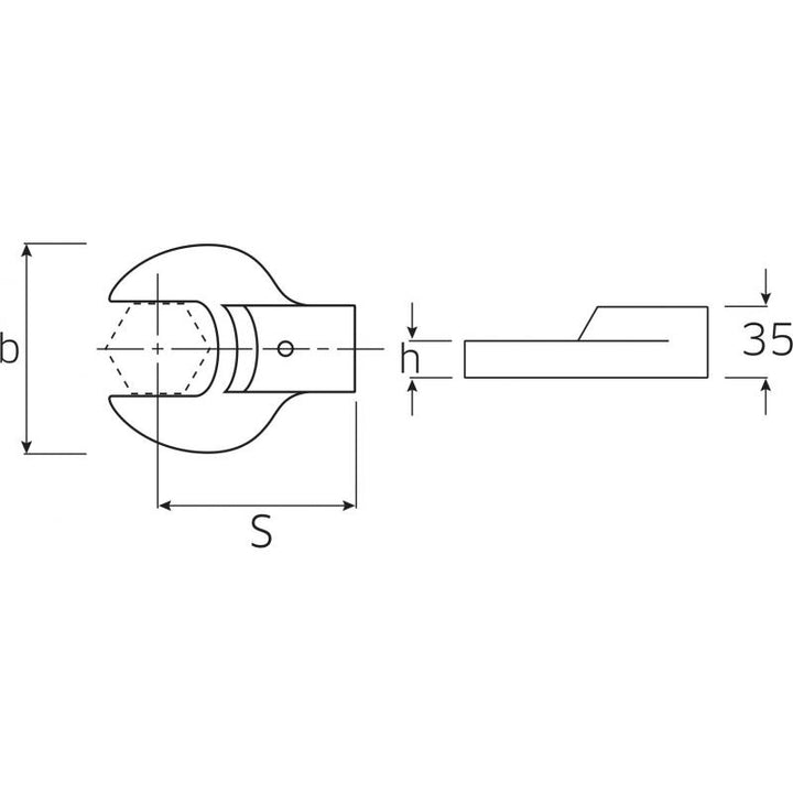 Stahlwille 58218041 731/80 Open ended shell tool 41 mm