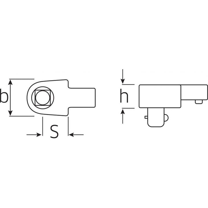 Stahlwille 58240010 734 1/2" Square drive insert tool, 9x12 mm