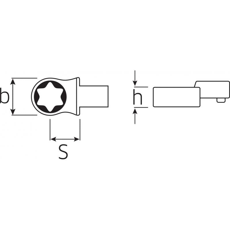 Stahlwille 58294020 732TX/40 External TORX® insert tool E20, 14x18 mm