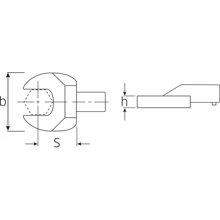 Stahlwille 58611036 731A/10 Open Ended Insert Tool, 5/8 Inch Spanner