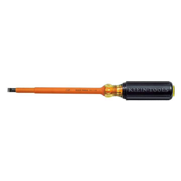Klein Tools 602-7-INS Insulated Screwdriver, 5/16'' Cabinet, 7-Inch