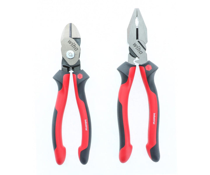 Wiha Tools 30941 Industrial Soft Grip Pliers Lineman's and BiCut Combo Pack