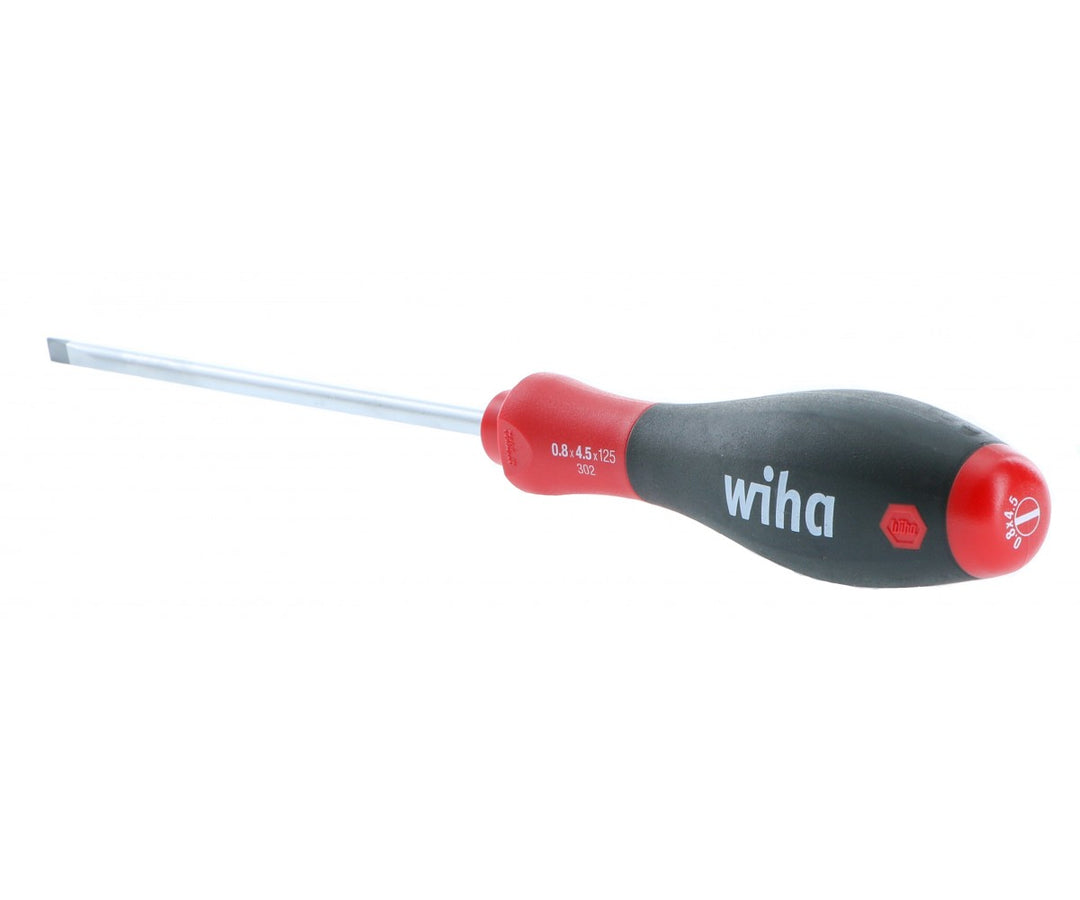 Wiha Tools 30211 SoftFinish Slotted Screwdriver, 4.5 mm x 125 mm