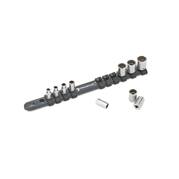Stahlwille 96051010 Socket Spanner Set On Clip Rail 1/4 Inch, 10 Pcs