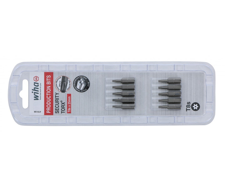 Wiha Tools 70128 Security TORX Insert Bits, T8s, 10 Pk.