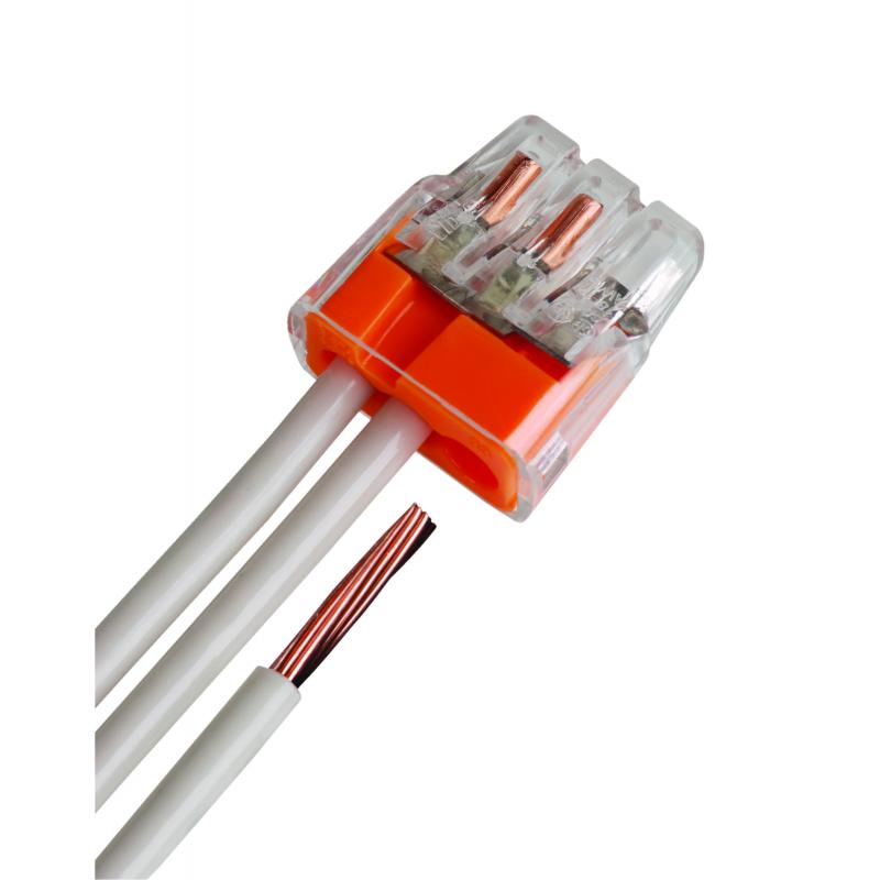 Ideal 30-1633 In-Sure Push-In Conn, 33 3-Port Orange, 5,000/Box