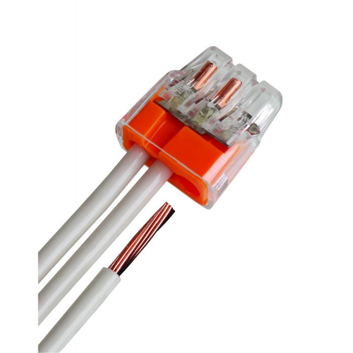 Ideal 30-1633 In-Sure Push-In Conn, 33 3-Port Orange, 5,000/Box