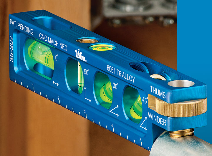 Ideal 35-208 9" Torpedo Level With 5 Vials