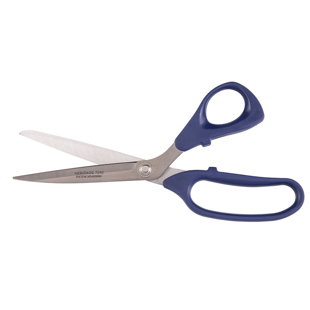 Heritage Cutlery 7240 9 1/2'' SS Bent Trimmer / Extra Large Plastic Ambidextrous Handle