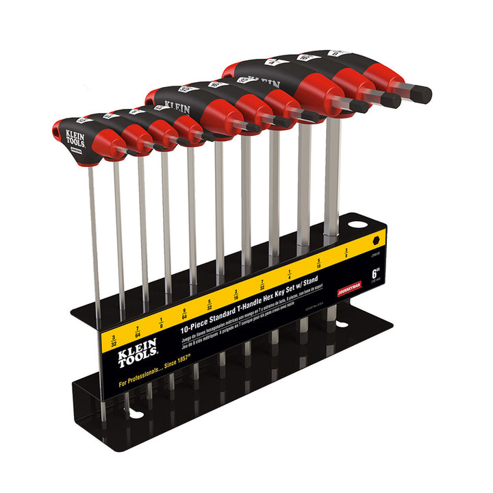 Klein Tools JTH910E T-Handle Hex Key Set with Stand, 9", 10 Pc.
