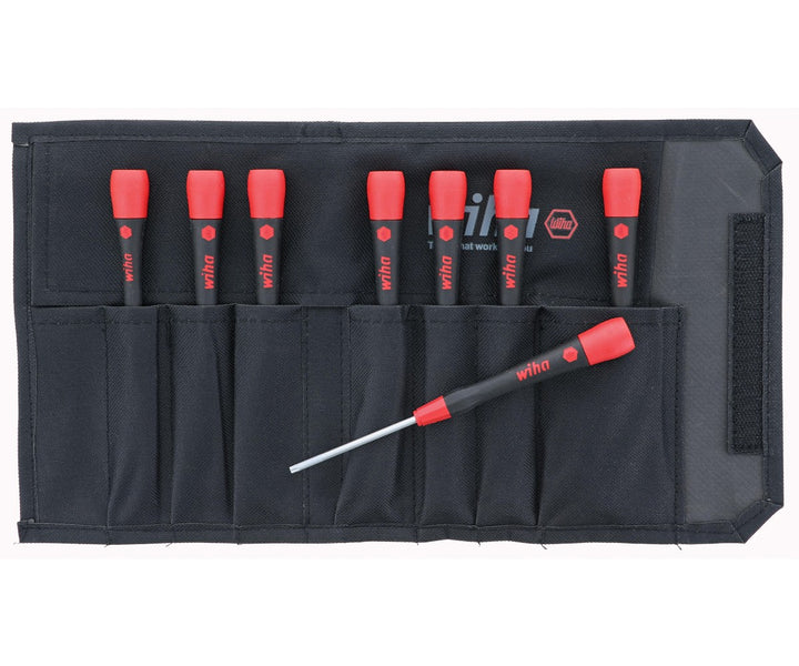 Wiha Tools 26796 PicoFinish Precision Torx® Screwdriver 8 Piece Set T5-T20 in Black Canvas Pouch