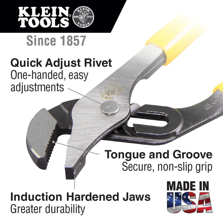 Klein Tools D502-12 Tongue and Groove Pump Plier 12-1/4 Inch