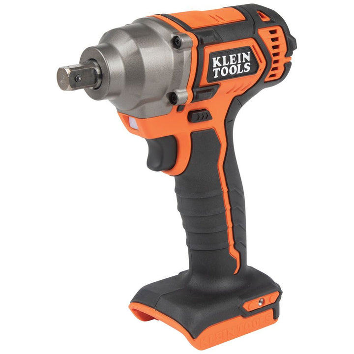 Klein Tools BAT20CW Battery-Operated Compact Impact Wrench, 1/2-Inch Detent Pin, Tool Only