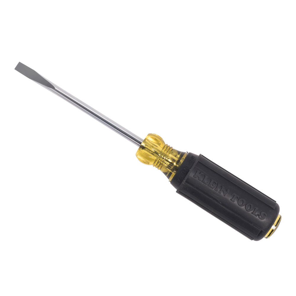 Klein Tools 605-4 1/4-Inch Cabinet Tip Screwdriver Heavy Duty 4-Inch Round Shank