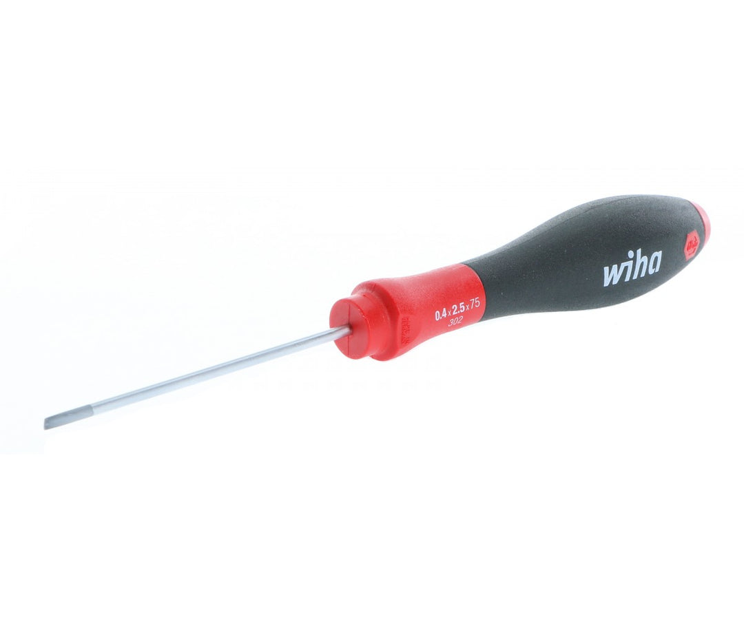 Wiha Tools 30203 SoftFinish Slotted Screwdriver 2.5mm x 75mm
