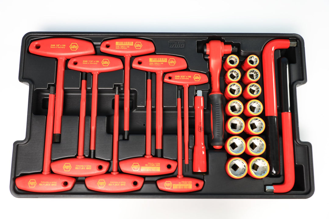 Wiha Tools 32800 80 Piece Master Electrician's Insulated Tools Set In Rolling Hard Case