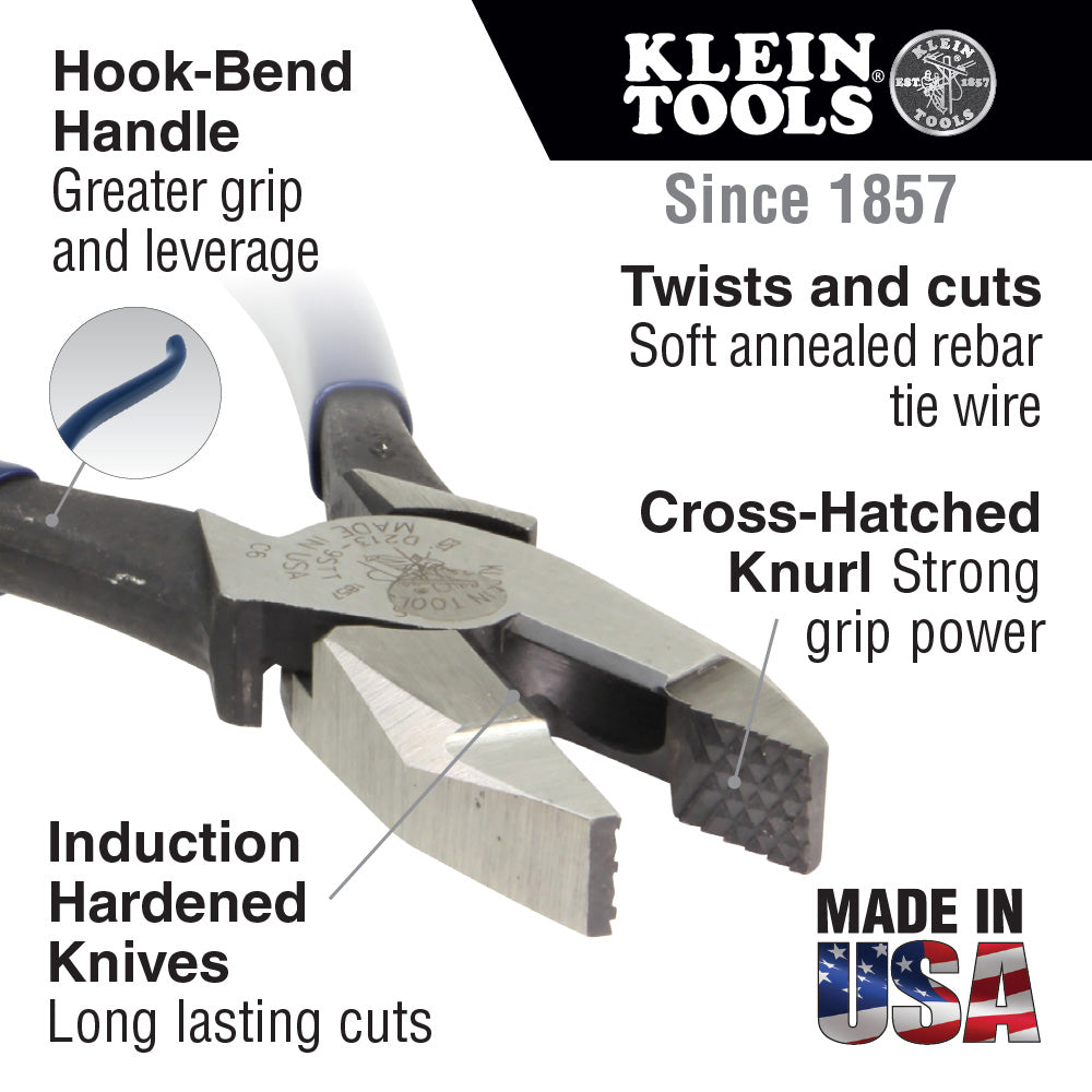 Klein Tools D2000-7CST Ironworker's Pliers Heavy-Duty Cutting