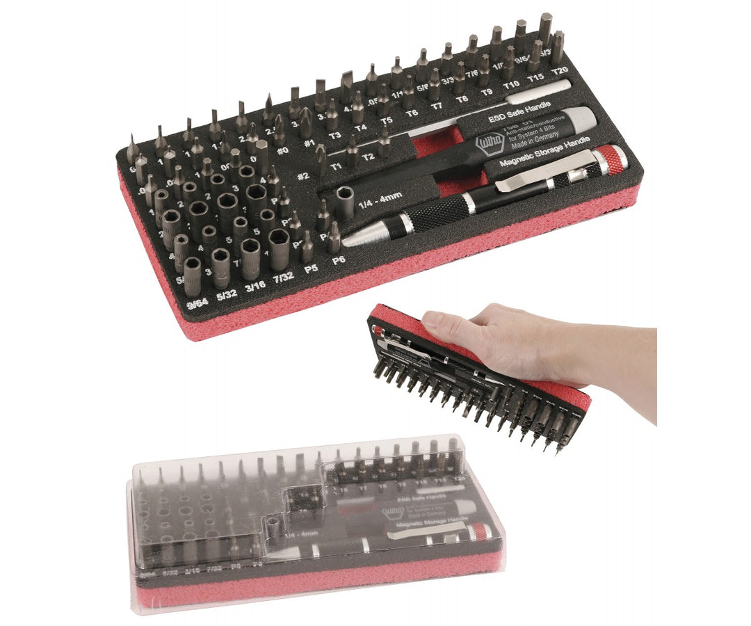 Wiha Tools 75968 Master Tech ESD Work Station Micro Bit Set - 68 Pc.