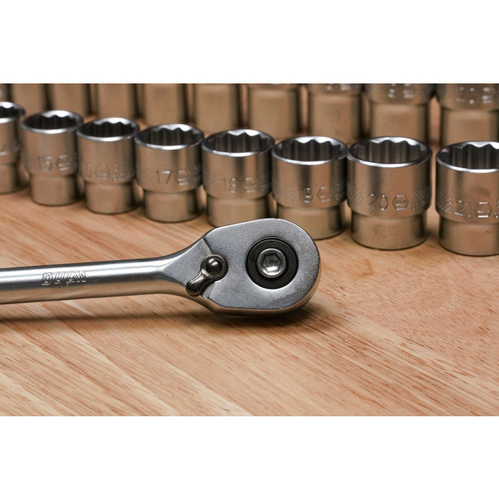 Wiha Tools 33799 63-Piece 3/8” Drive MM and SAE Socket Set