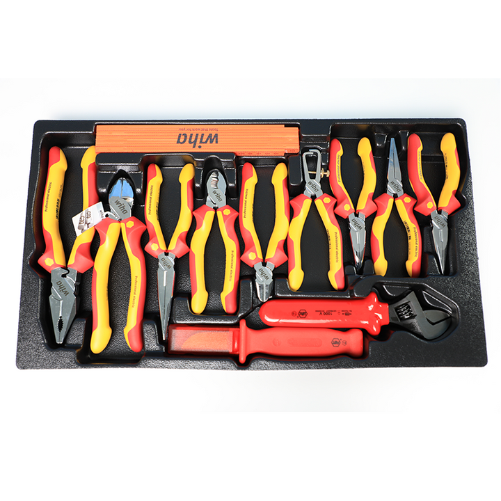 Wiha Tools 32800 80 Piece Master Electrician's Insulated Tools Set In Rolling Hard Case