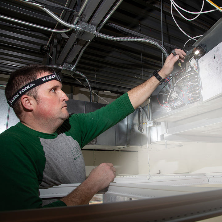 Klein Tools 56049 Rechargeable Light Array Headlamp w/ Strap, 260 Lumen, All-Day Runtime