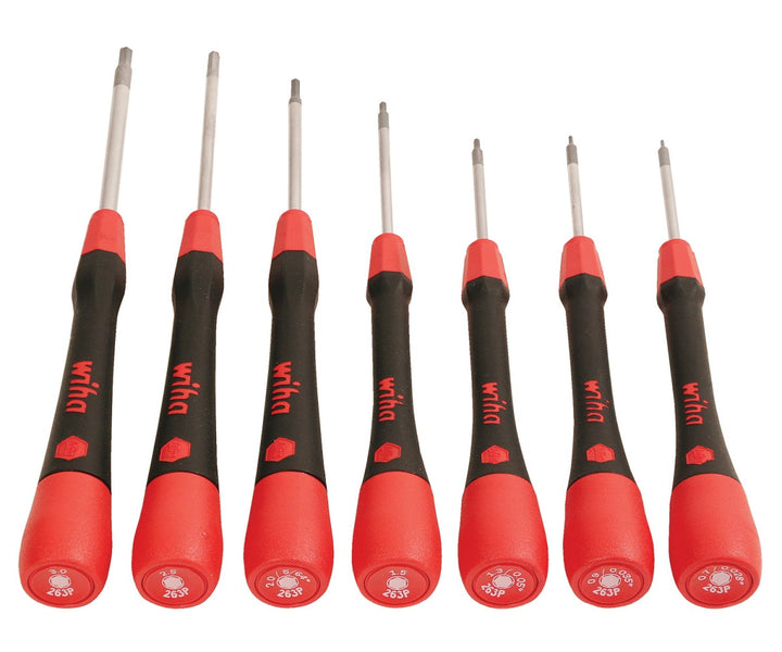 Wiha Tools 26392 PicoFinish Precision Hex Inch Screwdriver Set w/ Canvas Pouch, 8 Pc.