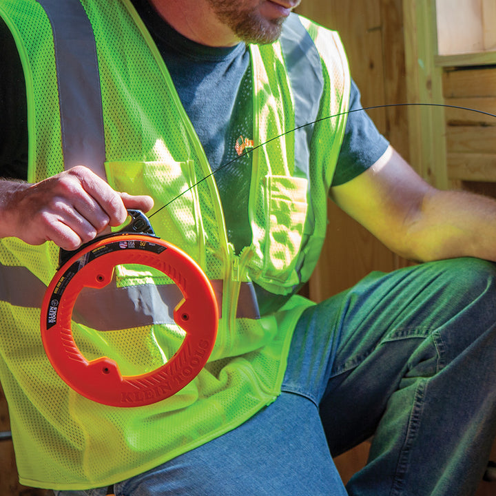 Klein Tools 56331 Steel Fish Tape, 1/8-Inch x 50-Foot