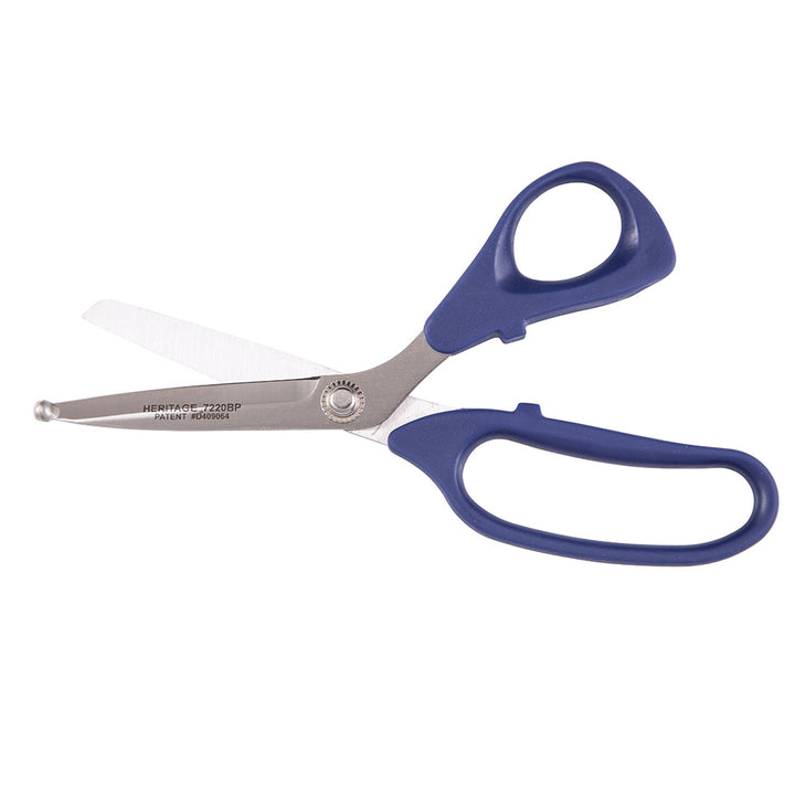 Heritage Cutlery 7220BP 8 7/8'' SS Bent Trimmer / Plastic Ambidextrous Handle / Ball Point Tips