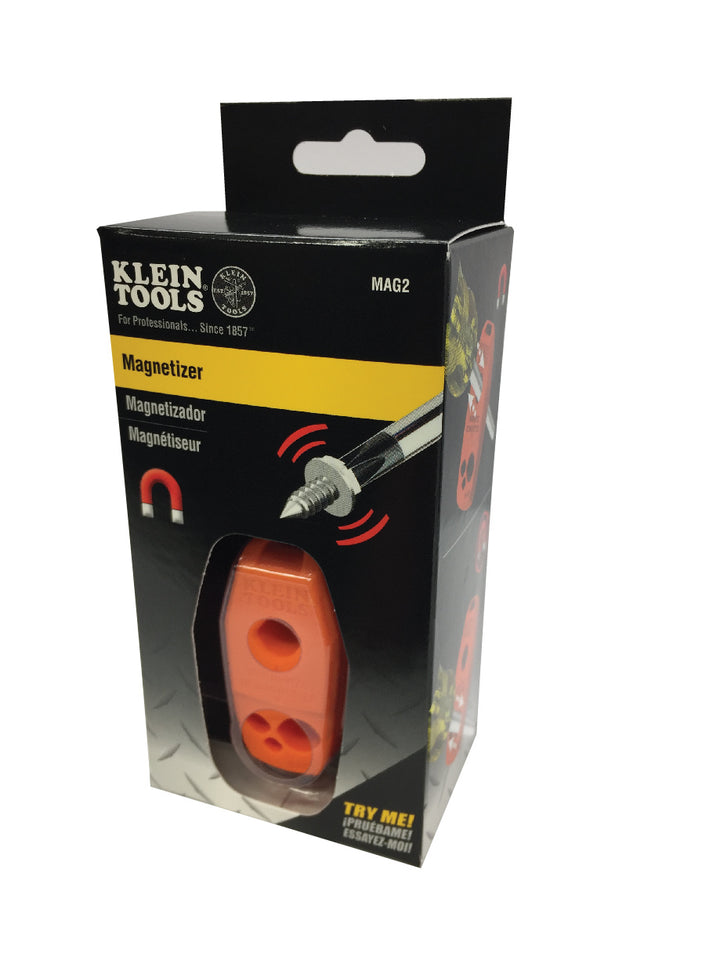 Klein Tools MAG2 Magnetizer and Demagnetizer for Screwdriver Bits and Tips, Makes Screwdrivers Magnetic with Powerful Rare-Earth Magnet