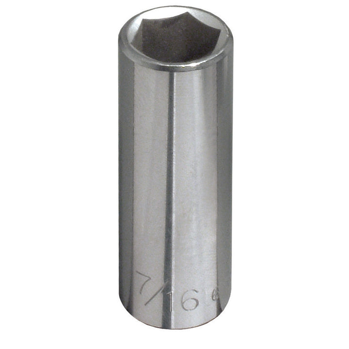 Klein Tools 65613 11/32'' Deep 6-Point Socket, 1/4'' Drive