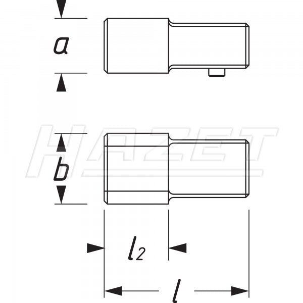 Hazet 6423C Square 9 x 12mm / 14 x 18mm Insert Adapter