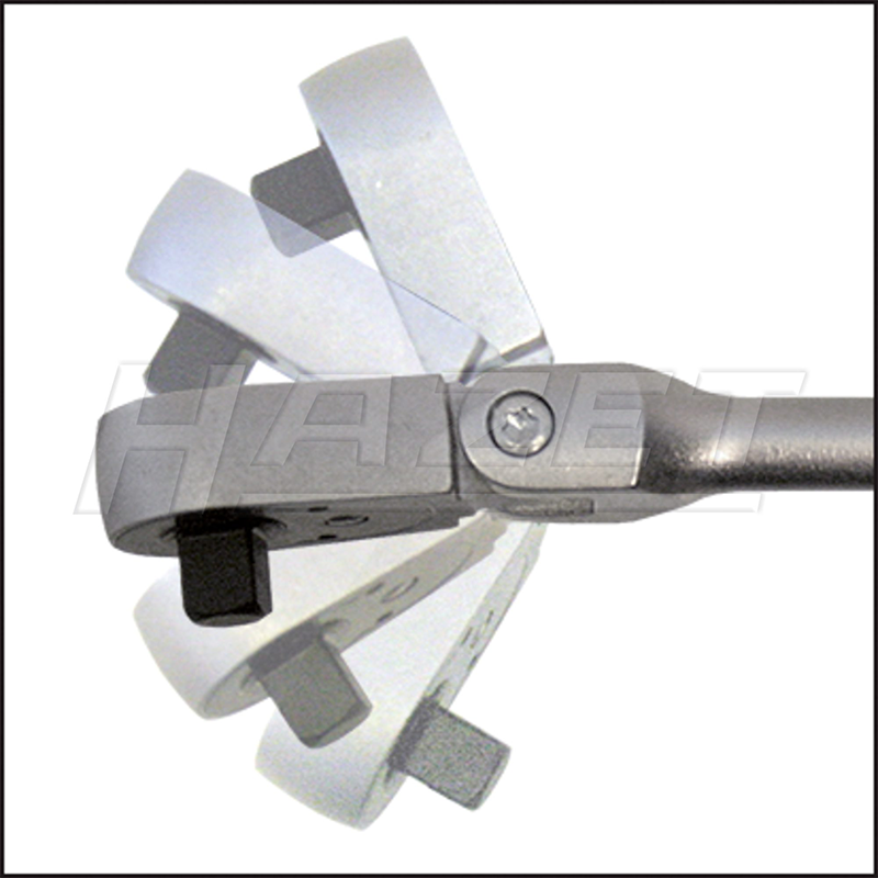 Hazet 8816G Reversible Ratchet with Hinge Joint, 3/8"