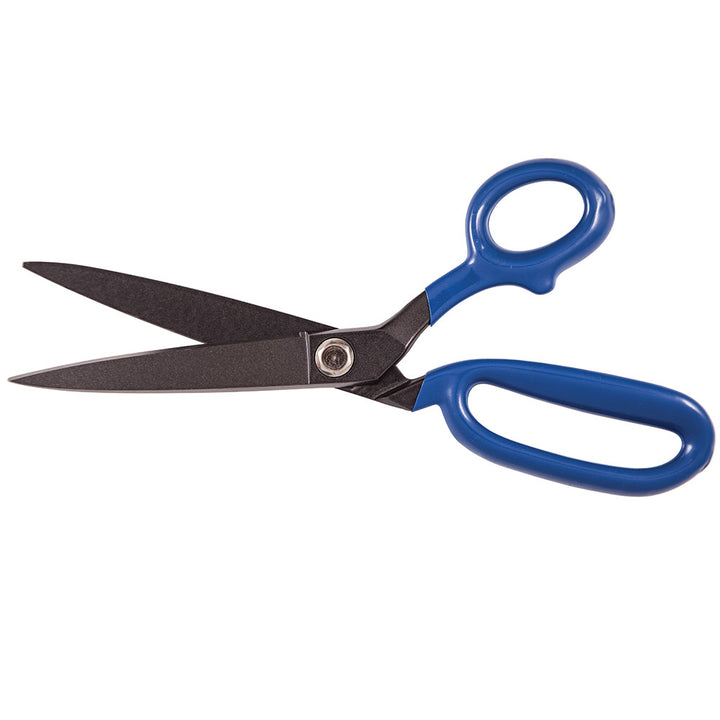 Heritage Cutlery 210LR1 10'' Bent Trimmer w/ Large Ring / Blue Coating / Non Stick Surface