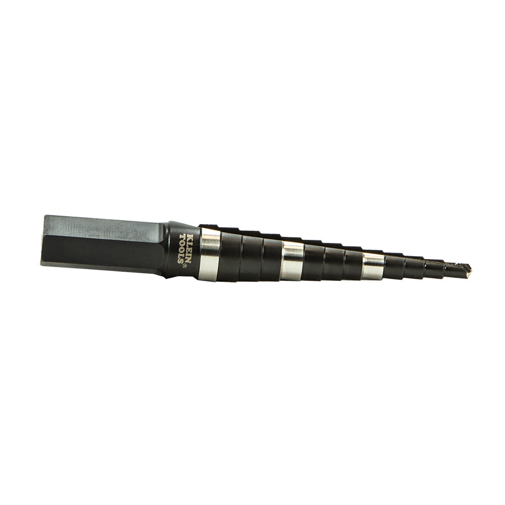 Klein Tools KTSB01 Step Drill Bit Double-Fluted #1, 1/8" to 1/2"