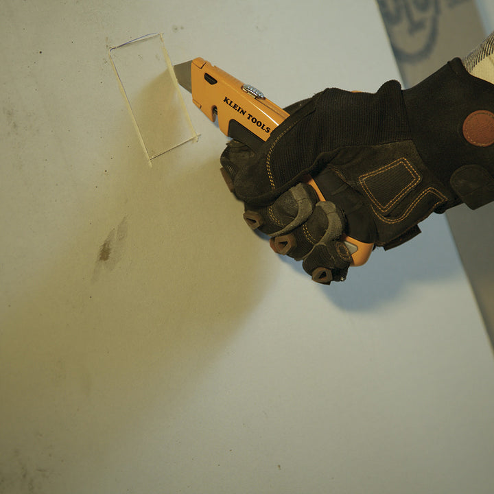 Klein Tools 44133 Heavy Duty Utility Knife, Retractable, Adjustable, with Wire Stripper, Klein-Kurve Handle