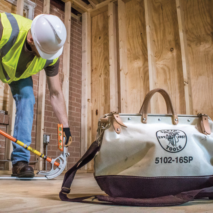 Klein Tools 5102-16SP Deluxe Canvas Tool Bag, 16-Inch