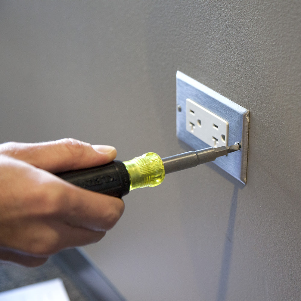 Klein Tools 32500 Screwdriver and Nut Driver 11-in-1 Multi Tool Industrial Cushion Grip Handle