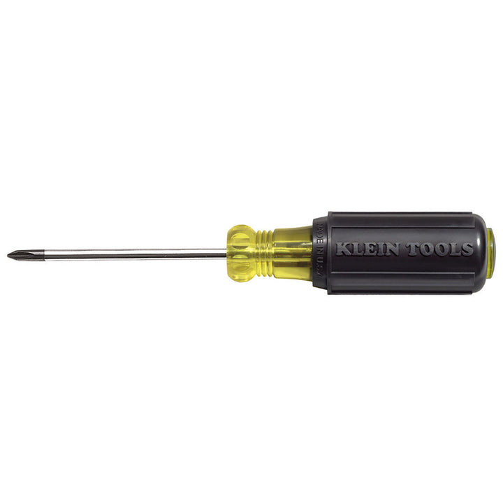 Klein Tools 603-3 #1 Phillips Head Screwdriver with 3-Inch Round Shank and Cushion Grip Handle
