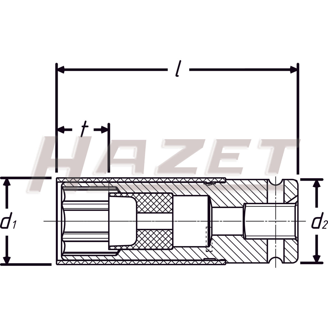 Hazet 903SLG-22 Impact socket 22mm x 1/2" Lug Nut Impact Socket