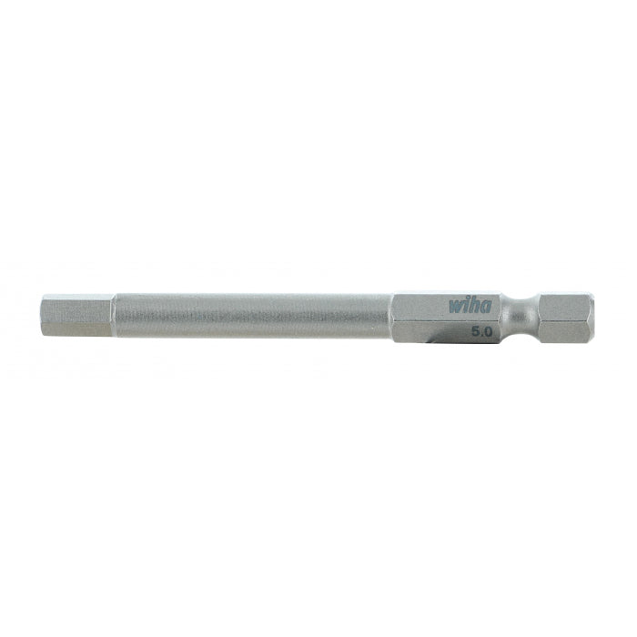 Wiha Tools 74355 Hex Metric Power Bit, 5.0 mm x 70 mm, 10 Pk.