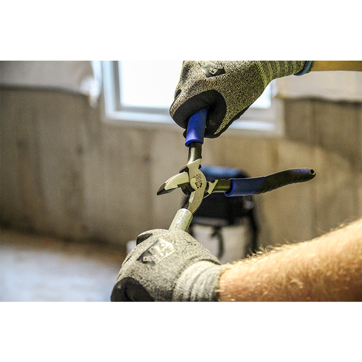 Ideal 30-3435 Smart-Grip Side-Cutting Plier, Plier Handles, 9-1/2" Length, New England Nose High-Leverage with Crimping Die