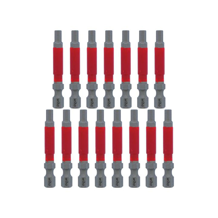 Wiha Tools 76664 MaxxTor Impact Bit Hex 4.0mm - 49mm - 15 Pack