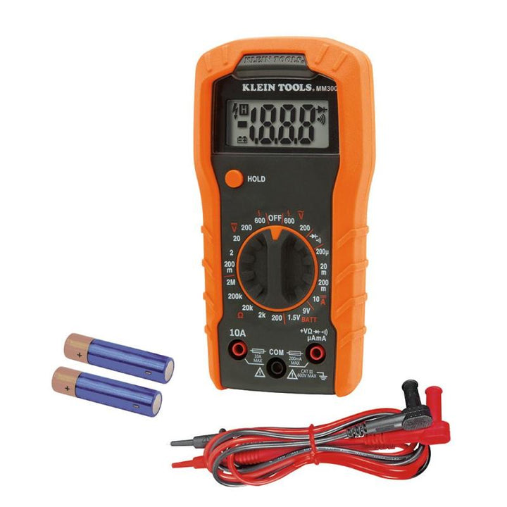 Klein Tools MM300 Digital Multimeter, Manual-Ranging, 600V