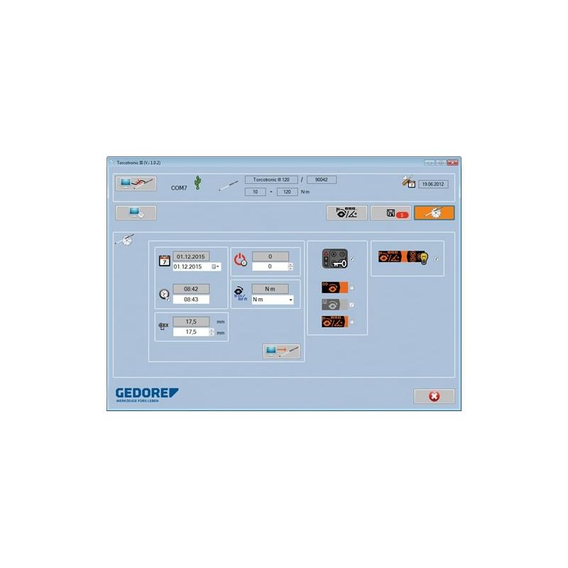 Gedore 2648644 Electronic Torque wrench TorcoTronic III 1/2" SE 14x18 High