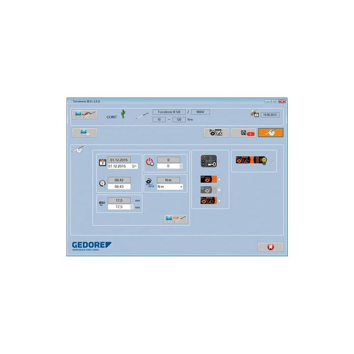 Gedore 2648644 Electronic Torque wrench TorcoTronic III 1/2" SE 14x18 High