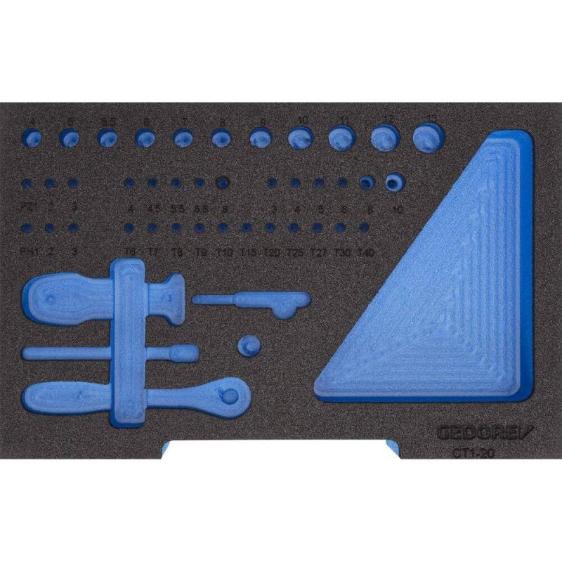 Gedore 2836076 Foam insert 2/2 L-BOXX 136, empty