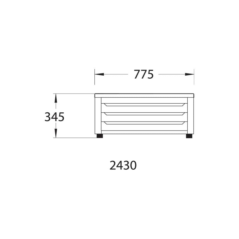 Gedore 1888927 Tool chest with 3 drawers