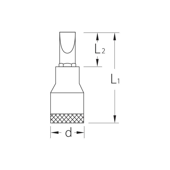 Gedore 6161760 Screwdriver Bit Socket 1/2 Inch 6.5x1.2 mm