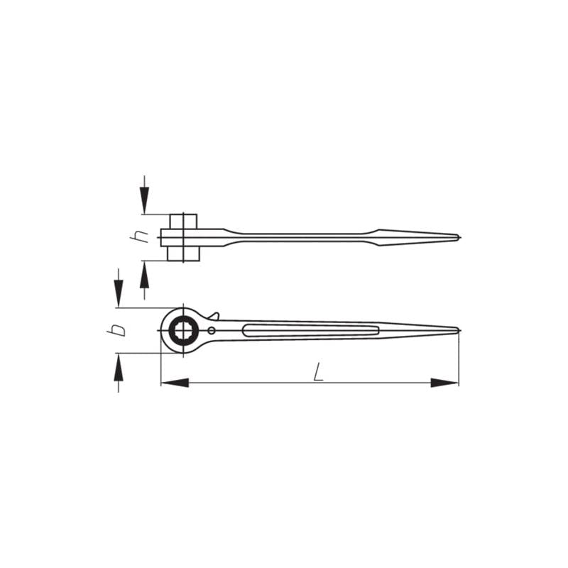 Gedore 6262790 Construction Ratchet 24x30 mm.